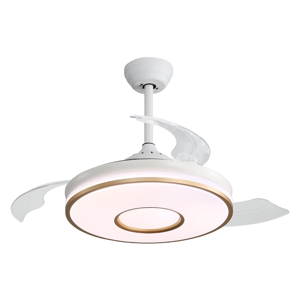 42″ White Ceiling Fan with Lights & Music