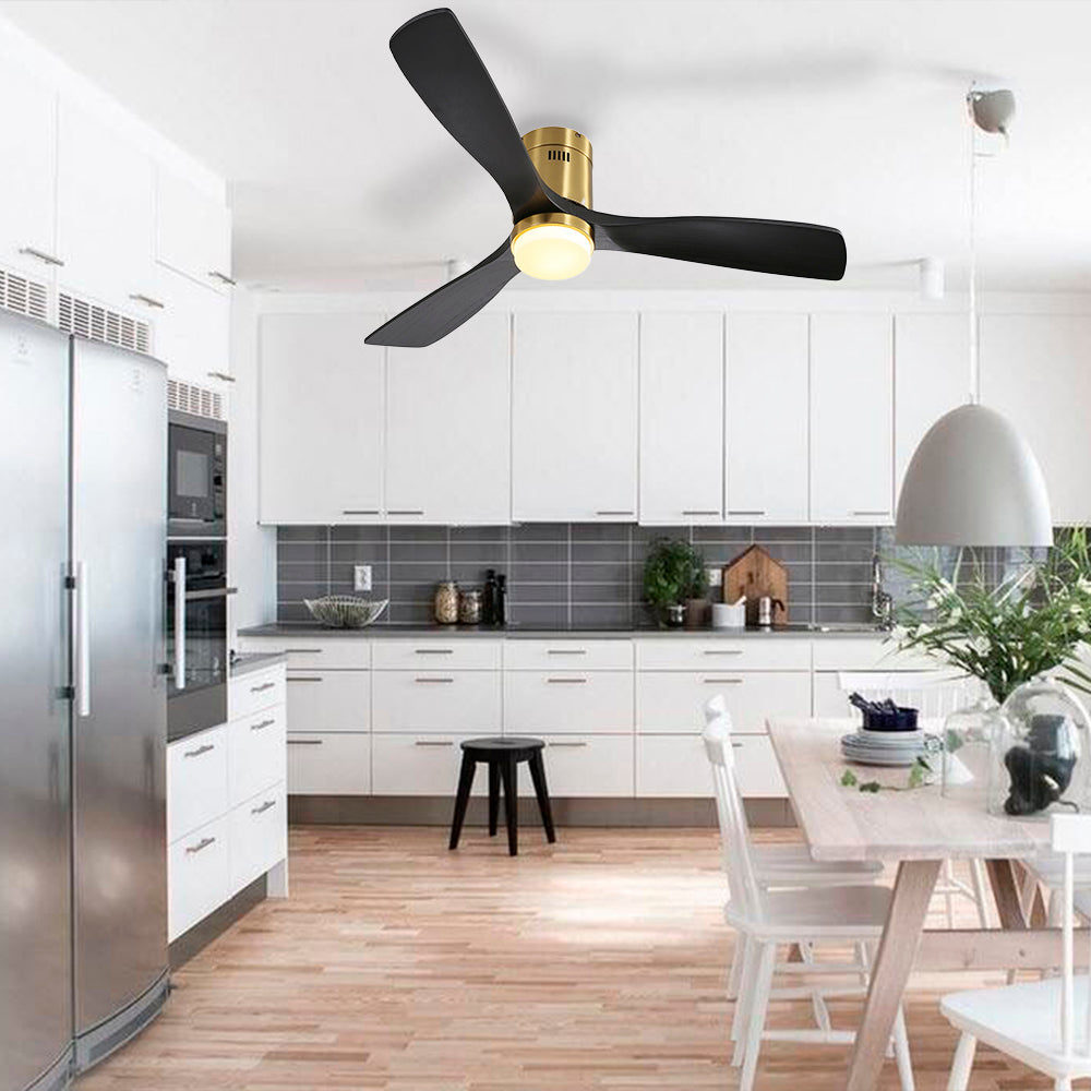 52″  Flush Mount Ceiling Fan With Light