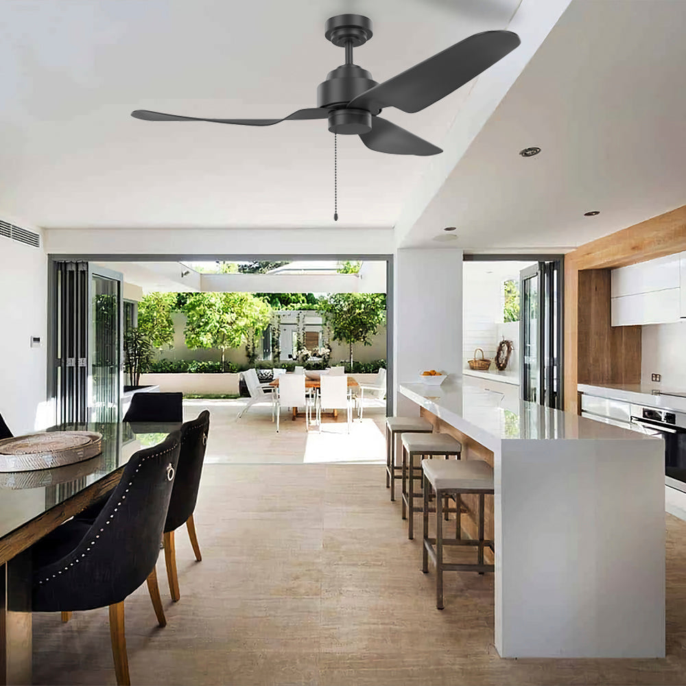 52″ Modern Ceiling Fan Without Lights