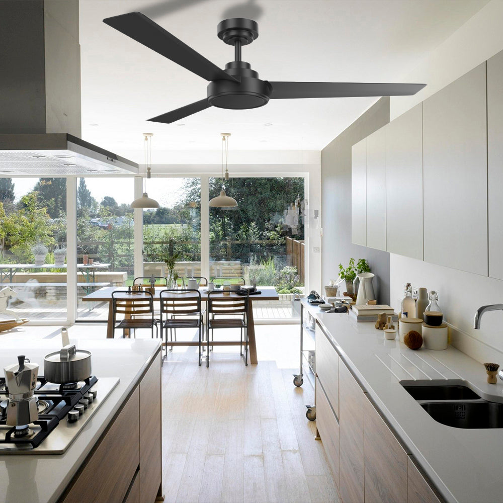 52″ ABS Black Blades Ceiling Fan