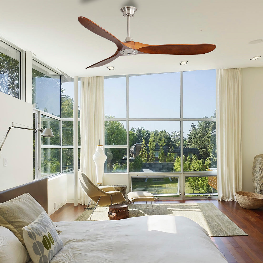 60″ Burlywood Walnut Ceiling Fan