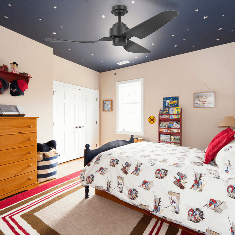 52″ Modern Ceiling Fan Without Lights