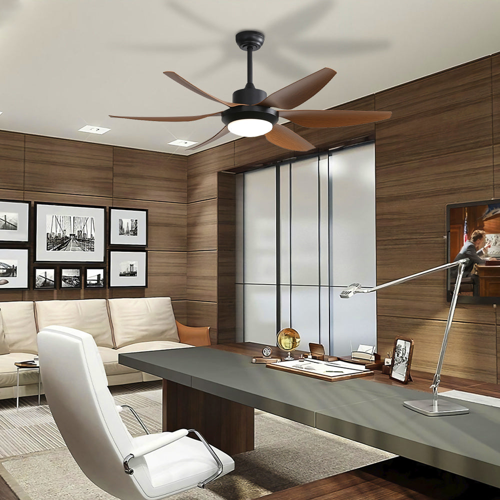 54″ Modern ABS Ceiling Fan With Light Remote Control