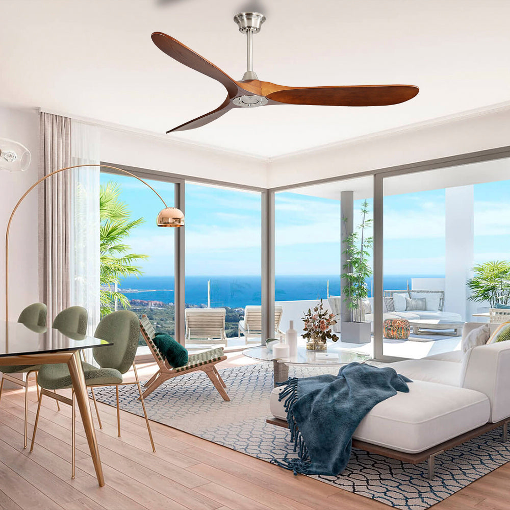 60″ Burlywood Walnut Ceiling Fan