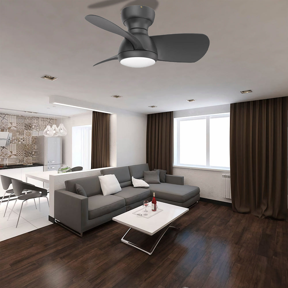 23″ Low Profile Flush Mount Ceiling Fan