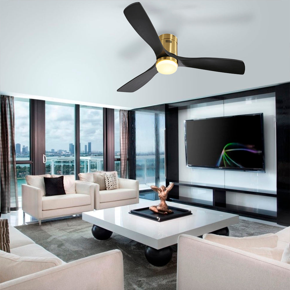 52″  Flush Mount Ceiling Fan With Light