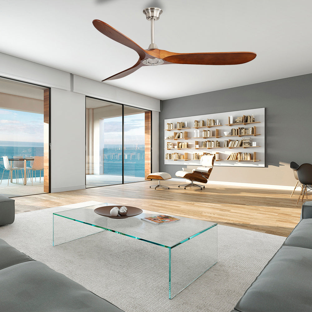 60″ Burlywood Walnut Ceiling Fan