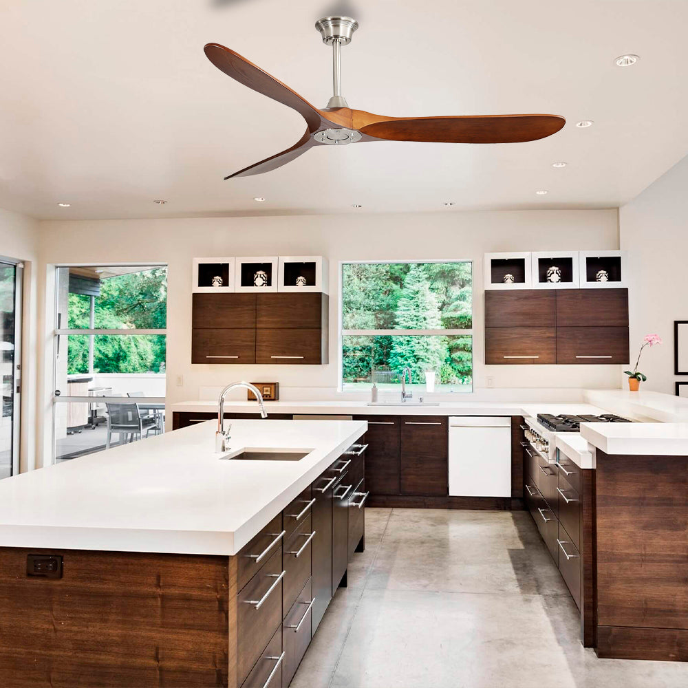 60″ Burlywood Walnut Ceiling Fan